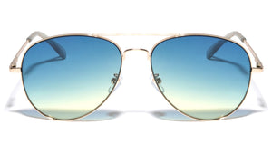 Oceanic Color Lens Clear Tip Aviators Wholesale Sunglasses