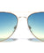 Oceanic Color Lens Clear Tip Aviators Wholesale Sunglasses