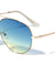 Oceanic Color Lens Clear Tip Aviators Wholesale Sunglasses