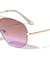 Oceanic Color Lens Clear Tip Aviators Wholesale Sunglasses