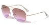 Oceanic Color Lens Clear Tip Aviators Wholesale Sunglasses