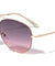 Oceanic Color Lens Clear Tip Aviators Wholesale Sunglasses