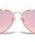 Flat Rose Gold Aviators Wholesale Bulk Sunglasses