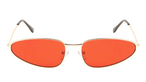 Small Thin Metal Fashion Color Lens Sunglasses Wholesale