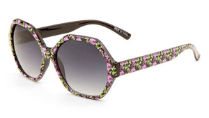 Flower Pattern Hexagon Wholesale Bulk Sunglasses