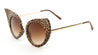 Curved Pointy Cat Eye Round Lens Wholesale Bulk Sunglasses