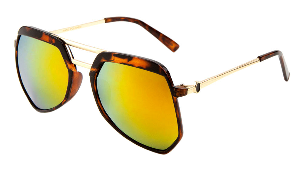 Angled Flat Lens Aviators Wholesale Bulk Sunglasses