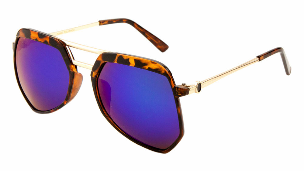 Angled Flat Lens Aviators Wholesale Bulk Sunglasses