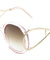 Crystal Color Extended Oval Temple Round Wholesale Bulk Sunglasses