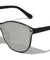 Solid One Piece Flat Color Mirror Lens Bulk Sunglasses