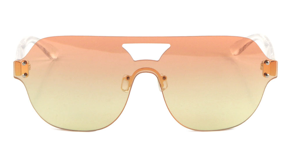 Solid One Piece Oceanic Color Lens Wholesale Bulk Sunglasses