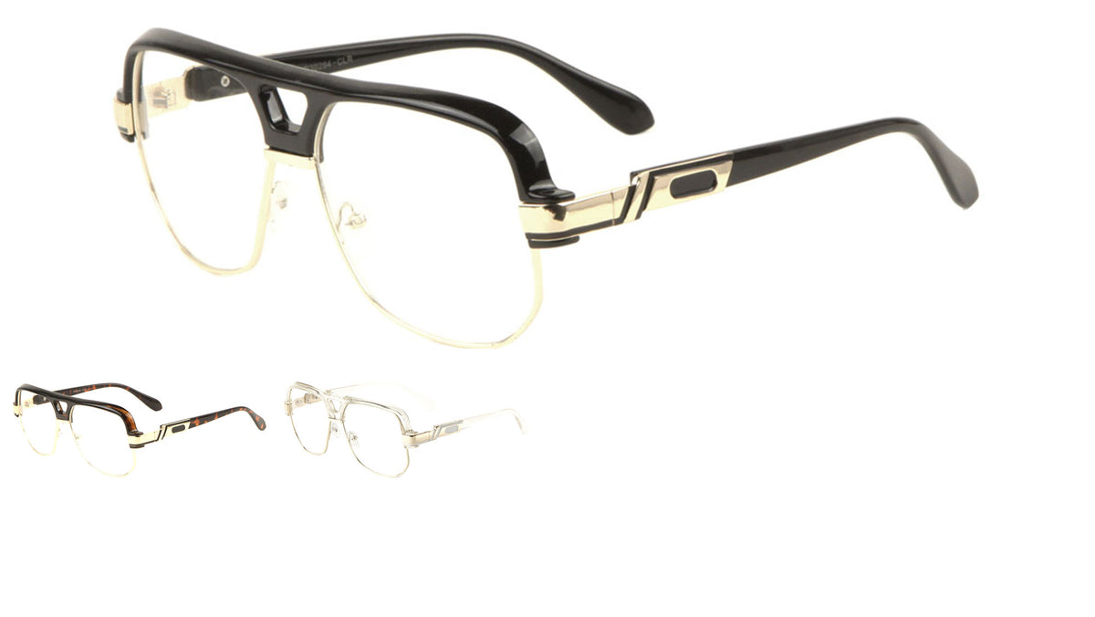 High Fashion Clear Lens Aviators Bulk Wholesale Glasses