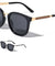 Stripe Temple Cat Eye Super Dark Wholesale Sunglasses