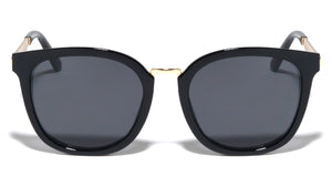 Stripe Temple Cat Eye Super Dark Wholesale Sunglasses