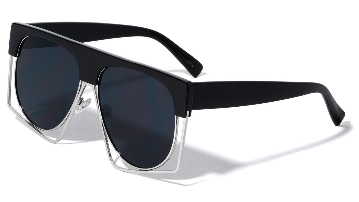 Flat Top Stripe Sunglasses Wholesale