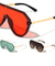 Oversized Flat Top Round Shield Sunglasses Wholesale