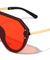 Oversized Flat Top Round Shield Sunglasses Wholesale