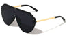 Oversized Flat Top Round Shield Sunglasses Wholesale