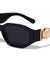 Geometric Rectangle Tiger Emblem Wholesale Sunglasses