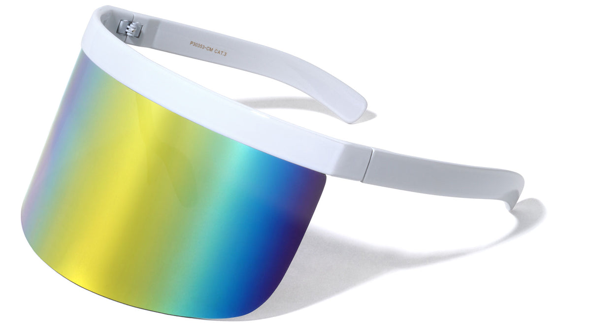 Shield Visor Color Mirror Sunglasses Wholesale