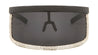 Rhinestone Black Visor Shield Wholesale Sunglasses
