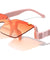 Rimless Flip-up Color Butterfly Shield Fashion Wholesale Sunglasses