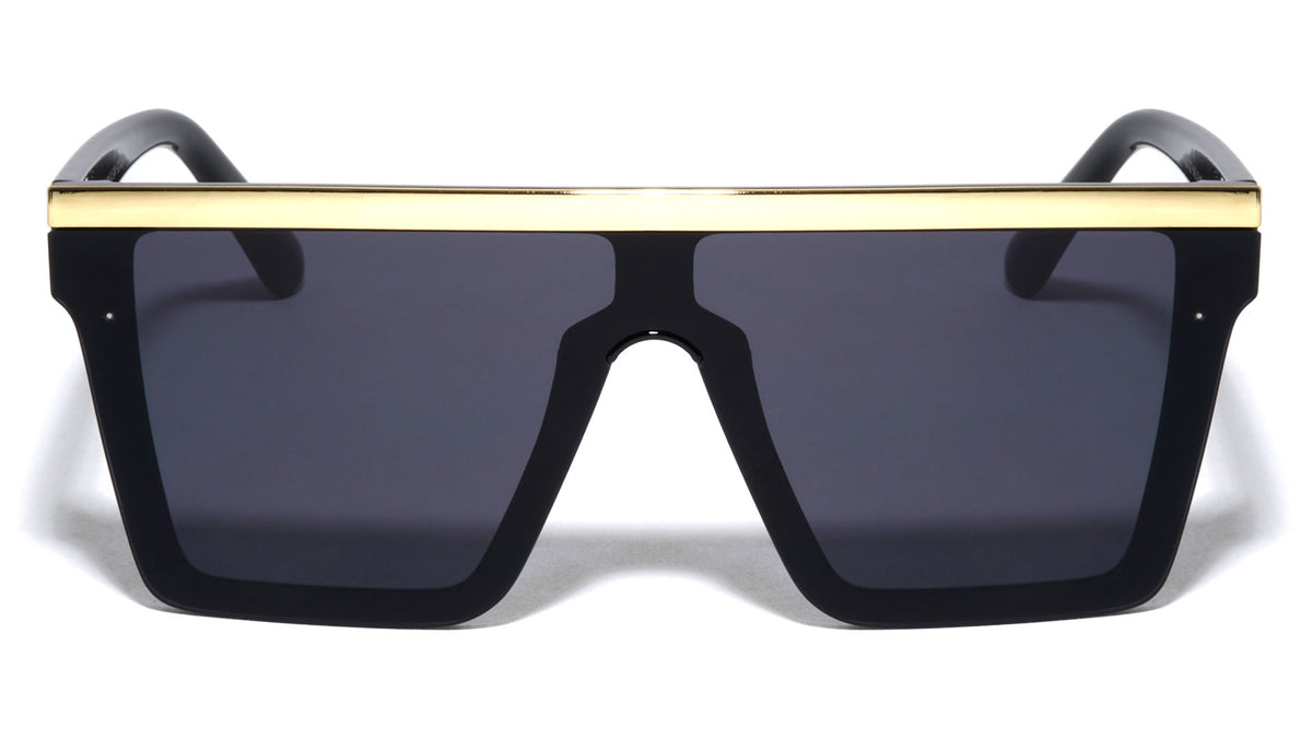 Flat Top Solid Bar Wholesale Sunglasses