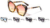 Glitter Trim Angled Butterfly Wholesale Sunglasses