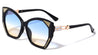 Glitter Trim Angled Butterfly Wholesale Sunglasses