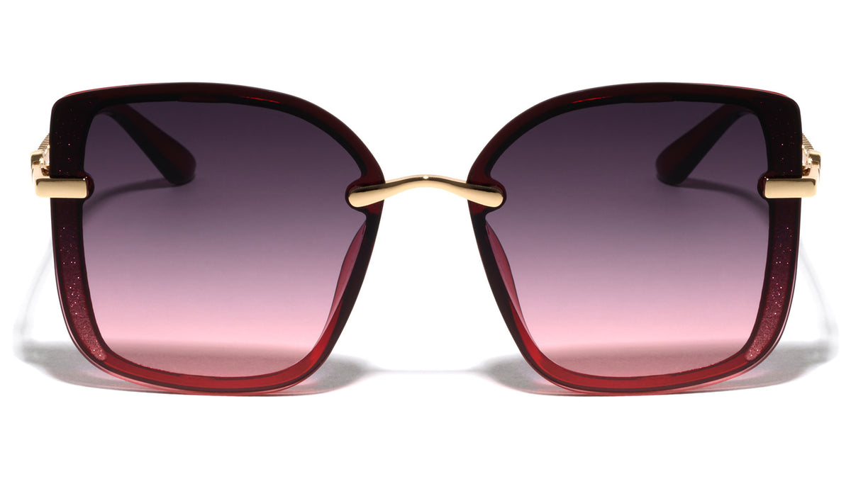Glitter Rim Cat Eye Wholesale Sunglasses