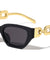 Large Chain Temple Angular Cat Eye Wholesale Sunglasses