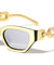 Large Chain Temple Angular Cat Eye Wholesale Sunglasses