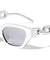 Large Chain Temple Angular Cat Eye Wholesale Sunglasses