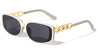 Oval Chain Temple Wholesale Sunglasses