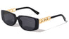 Oval Chain Temple Wholesale Sunglasses