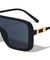 Flat Top Shield Tappered Temple Wholesale Sunglasses