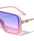 Flat Top Shield Tappered Temple Wholesale Sunglasses