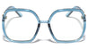 Oversized Rounded Square Butterfly Clear Lens Wholesale Eyewear