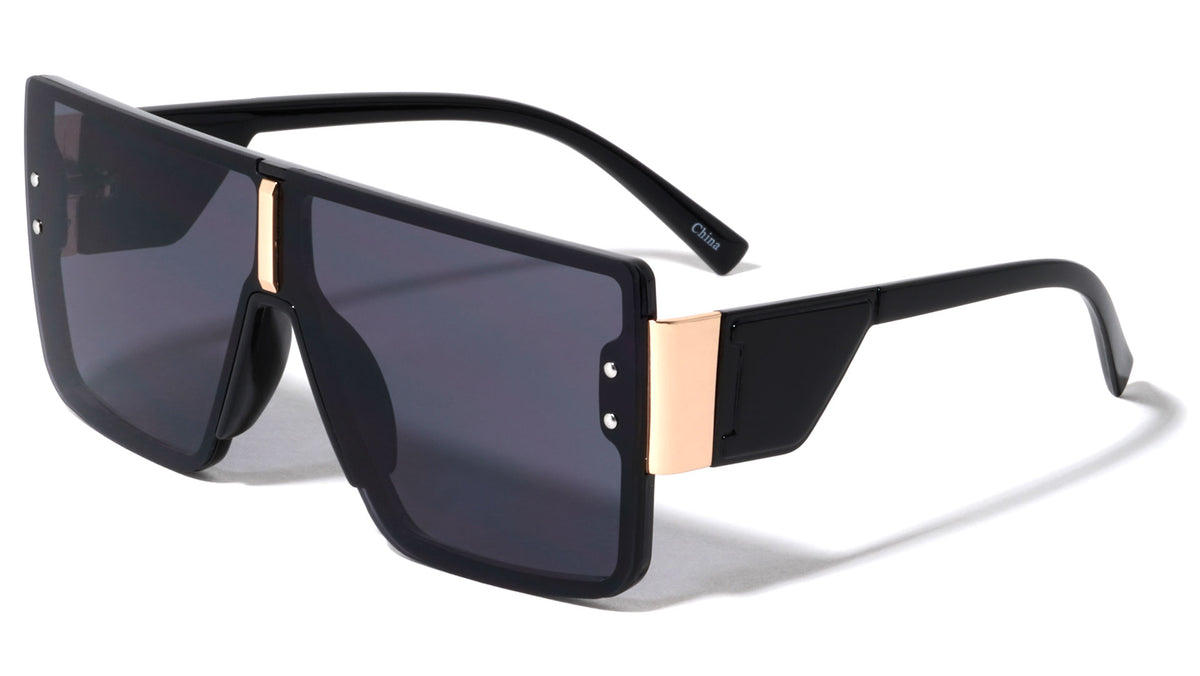 Flat Top Oversized Thicked Temple Wholesale Sunglasses