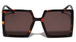 Flat Square Butterfly Chain Temple Wholesale Sunglasses