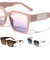 Metal Side Temple Fashion Square Wholesale Sunglasses