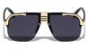 Semi Rimless Flat Top Frontal Plate Aviators Wholesale Sunglasses