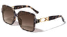 Oversized Chain Temple Hinge Square Wholesale Sunglasses