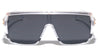 Flat Top One Piece Shield Lens Rectangle Wholesale Sunglasses