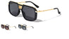 Frontal Grille Flat Top Geometric Aviators Wholesale Sunglasses