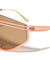 Two Stripe Rimless Top Frame One Piece Shield Wholesale Sunglasses