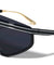 Two Stripe Rimless Top Frame One Piece Shield Wholesale Sunglasses