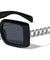 Chain Temple Fashion Rectangle Wholesale Sunglasses