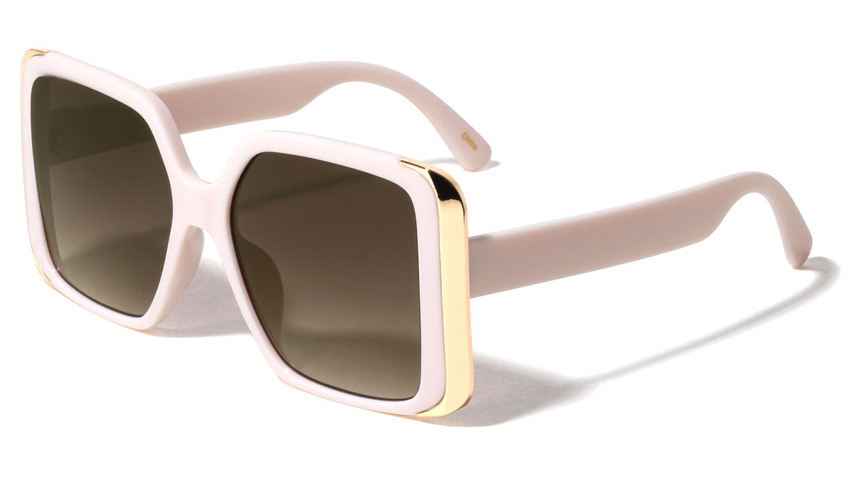 Gold Side Bar Retro Butterfly Wholesale Sunglasses