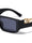 Jaguar Temple Accent One Piece Shield Wide Rectangle Wholesale Sunglasses